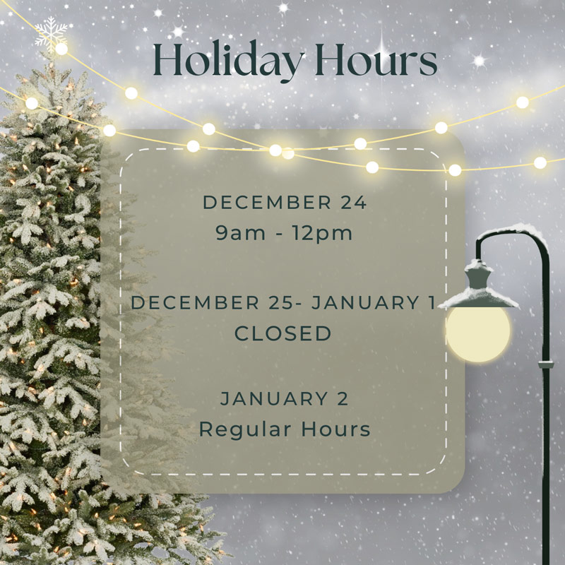 Holiday hours